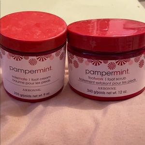 Arbonne Old Formula Pampermint Foot Cream + Scrub